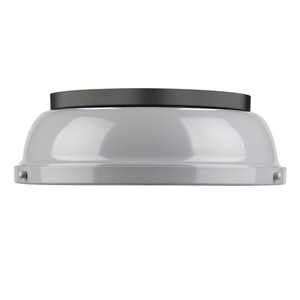 Duncan Black and Grey 14-Inch Two-Light Flush Mount, image 2